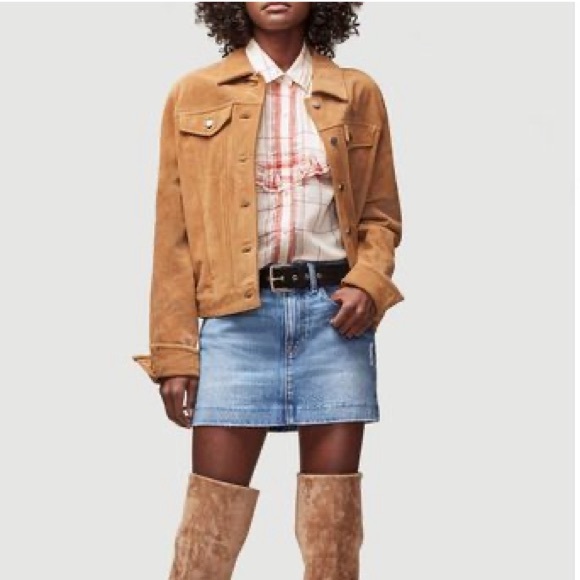 FRAME Ruffle Bib Button Down Shirt - Picture 5 of 8